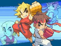 une photo d'Ã©cran de Pocket Fighter sur Sony Playstation